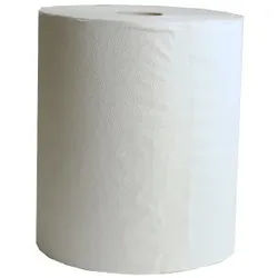 Rollenhandtuchpapier, 1-lagig, weiß, Zellstoff, Durchmesser: 19 cm, 1 Paket = 6 Rollen