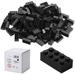 Katara 120 Steckbausteine 4x2 Noppen, Spielzeug Konstruktionsspielsteine, (Packung), 100% Kompatibel Sluban, Papimax, Q-Bricks, LEGO® schwarz
