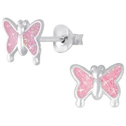 Order & Smile Schmuck Paar Ohrstecker Kinder Ohrstecker 925 Silber Ohrringe für Mädchen silberfarben
