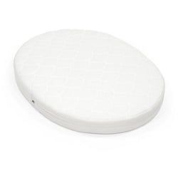 Stokke Kindermatratze , Weiß , Textil , Füllung: Polyester , oval , 76.4x59 cm , Textiles Vertrauen - Oeko-Tex®, Oeko-Tex® Standard 100 , Bezug abnehmbar/waschbar, atmungsaktiv, schadstoffgeprüft , Schlafen, Babybettausstattung, Baby- & Kindermatratzen