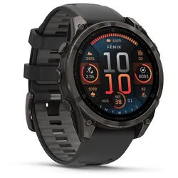 Garmin Fenix 8 47mm Amoled Sapphire Titan Sportuhr in schwarz-carbongrau, Größe Einheitsgröße - schwarz