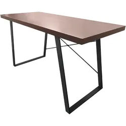 Svita Schreibtisch Industrial Dunkelbraun , Metall , Rechteckig , 60x75x140 cm , Büromöbel, Schreibtische, Schreibtische