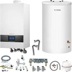 Buderus GB172i.2 Logaplus Gas-Brennwert Paket W22 mit Regelung BC400 und Warmwasserspeicher S120 - 15 kW - 7739621309