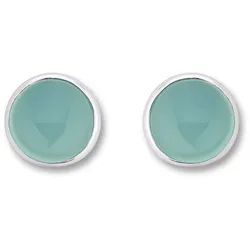 ONE ELEMENT Paar Ohrhänger Chalcedon Ohrringe Ohrstecker aus 925 Silber, Klassisch & stilvoll – ein Begleiter für viele Anlässe silberfarben