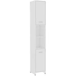 vidaXL Mehrzweckschrank NA Badezimmerschrank Hochschrank Regal Nischenschrank Weiß 30x30x183,5 weiß