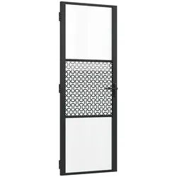 vidaXL Zimmertür 76 x 35 x 2015 cm Innentür Schwarz 76x2015 cm Gehärtetes Glas Aluminiu schwarz