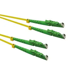 ROLINE LWL-Kabel duplex 9/125μm OS2, LSH/LSH, APC Schliff, LSOH, gelb, 2 m