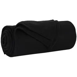 vidaXL Bettüberwurf Wohndecken 24 pcs Schwarz 240 x 220 cm Fleece schwarz