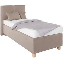 Westfalia Schlafkomfort Boxspringbett, mit Zierkissen beige