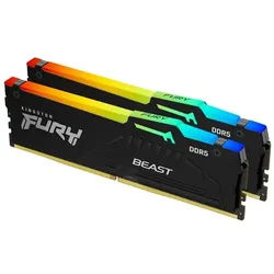 FURY Beast RGB DDR5-6000 - 64GB - CL30 - Dual Channel (2 pcs) - AMD EXPO & Intel XMP - Schwarz mit RGB