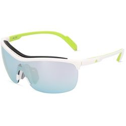 Adidas SP0043 Unisex-Sonnenbrille Vollrand Monoscheibe Kunststoff-Gestell, Weiss