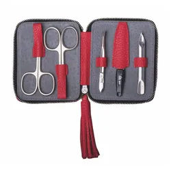 ERBE Maniküre-Etui ERBE Maniküre Etui 5-tlg Serie Tivoli - Rot, 1 tlg. silberfarben