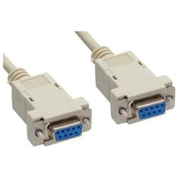 Inline InLine® Nullmodemkabel, 9pol Buchse / Buchse, geklippt, 2m Computer-Kabel