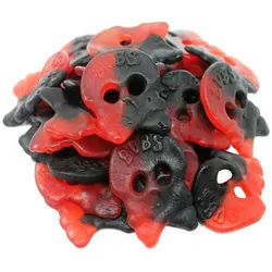 Fruchtgummi Bären & Co. Süßigkeit, Totenkopf Fruchtgummi Lakritz mit Himbeergeschmack würzig süß 175g