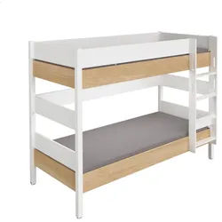 Paidi Etagenbett , Weiß, Eichefarben , Holz, Holzwerkstoff , Buche , massiv , Höhe ca. 14 cm , 90x200 cm , Blauer Engel, Goldenes M , in verschiedenen Größen erhältlich , Babymöbel & Kindermöbel, Kinderzimmer & Jugendzimmer, Stockbetten