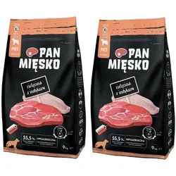 PAN MIĘSKO Kalbfleisch mit Putenfleisch XS 2x9kg