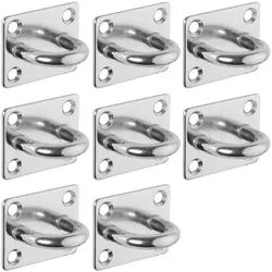 SO-TECH® Montagezubehör Befestigungs- und Zurröse für Sonnensegel, Sandsack, Seilzug (8 St), 50 x 40 mm Ankerplatte aus V2A Edelstahl SS304 silberfarben Ø 0.8 cm x 5 cm x 4 cm
