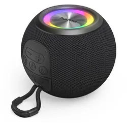 188237 Ball Shape 5 W Bluetooth Lautsprecher Laufzeit bis 10 h (Schwarz)