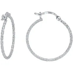 Paar Creolen FIRETTI "Schmuck Geschenk Silber 925 Ohrschmuck diamantiert" Gr. 25, silber (silberfarben), Ohrringe, Damen, 25, Silber 925 (Sterlingsilber)