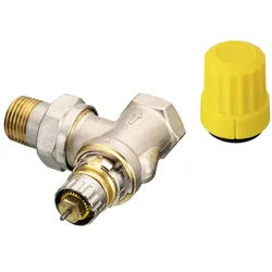Danfoss Ventilgehäuse RA-UR 15 R 1/2, Eck, matt vernickelt