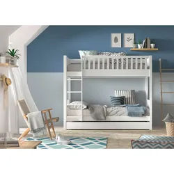 Mid.you Etagenbett , Weiß , Holz , Kiefer , massiv , Höhe ca. 20 cm , 90x200 cm , nicht verstellbar , Babymöbel & Kindermöbel, Kinderzimmer & Jugendzimmer, Stockbetten