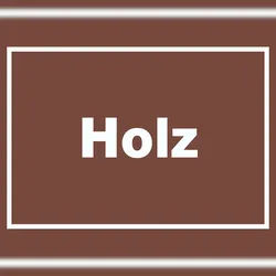 HB-Druck Holz Mülltrennung Schild mit Text waagerecht A1 Rückseite selbstklebend