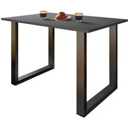 Mid.you Schreibtisch , Anthrazit, Schwarz , Holzwerkstoff , Kufe , 110x76x50 cm , Büromöbel, Schreibtische, Schreibtische