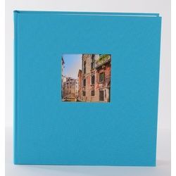 Bella Vista 25x25 cm türkis, 60 weiße Seiten, Buchalbum