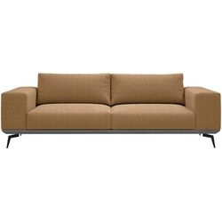 Mid.you 2-Sitzer-Sofa , Rostfarben , Holz, Textil , Füllung: Polyester, Silikon , 260x87x95 cm , Made in Eu , Wohnzimmer, Sofas & Couches, Sofas, Textilsofas