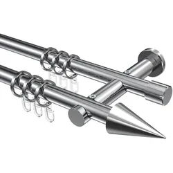 GARDINENSTANGE Platon Savio 240 cm (geteilt in 2 x 120 cm), 2-läufig, 20 mm Ø Chrom