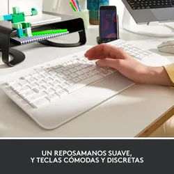 Logitech Spanische Tastatur Signature K650 Bluetooth Qwerty Weiß