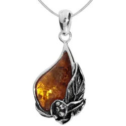 OSTSEE-SCHMUCK Kette mit Anhänger Ostsee-Schmuck Kette mit Anhänger Jana 35 (2-tlg) silberfarben 42 cm