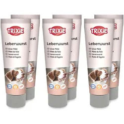 6x Trixie PREMIO Leberwurst Paste, Hundesnack, 110g