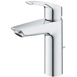 Grohe Eurosmart 1-Loch-Einhand-Waschtischbatterie, M-Size, Chrom, Zugstangen-Garnitur, Temperaturbegrenzer 23322003