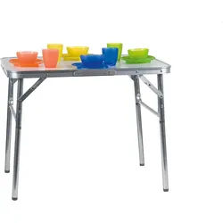 INDA-Exclusiv Campingtisch Campingtisch klappbar mit Tragegriff Alu L75xB55xH60cm