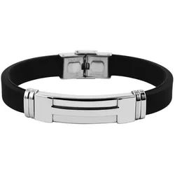 Adelia ́s Armband Unisex Armband aus Kautschuk 21 cm, Perfekt zum Verschenken an besondere Menschen schwarz