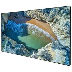 Deluxx Cinema SlimFrame - 4K Pro Flex MWHT Rahmenleinwand (schwarze Rückseite) schwarz