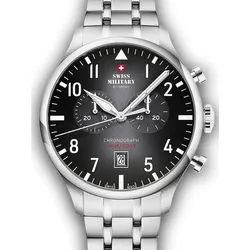 Swiss Military by Chrono Quarzuhr Swiss Military SM34098.01 Vintage Chronograph Herrenuhr 43mm 10ATM Swiss Military SM34098.01 Vintage Chronograph Herrenuhr 43mm 10ATM