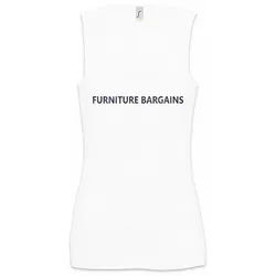 Urban Backwoods Tanktop Furniture Bargains Ärmelloses Damen T-Shirt Eastenders East Symbol Logo Enders Venture Ian weiß M
