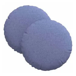 vidaXL Sitzauflage Sitzkissen 2 pcs Jeans blau Ø30 x 13 cm Stoff, (2 St) blau