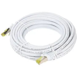 Goobay RJ45 Patchkabel CAT 6A S/FTP (PiMF), 500 MHz mit CAT 7 Rohkabel, weiß