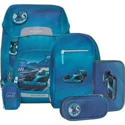 Beckmann Schulrucksack Beckmann Schulranzenset Classic 22 - 6-Tlg. Set Racing blau