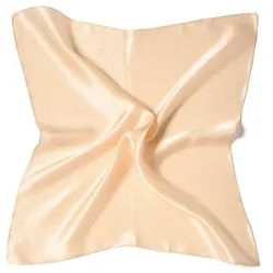 MayTree Seidentuch quadratisch einfarbig 53x53cm Nickituch, Bandana-Schal, (Stück), 100% Seide orange