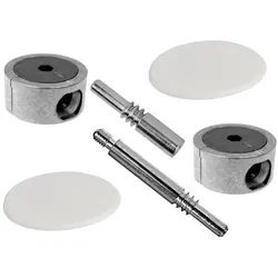 SO-TECH® Möbelbeschlag Plattenverbinder FUERTE für Holz- und Möbelkonstruktionen, Metall, Tiefe 84 mm, mit weißer Kunststoffabdeckung weiß Ø 3.5 cm x 8.4 cm