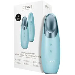 GESKE German Beauty Tech Augen-Roll-on SmartAppGuidedTM Warm & Cool Eye Energizer 6 in 1, 2-tlg., Gerät inkl. kostenloser APP (SmartAppGuided Device), Mit der GESKE App erhältst Du deine personalisierte Hautpflegeroutine. blau
