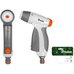 Gartenbrause 3-Funktionen regulierbare Spritzpistole stufenlos 1/2“