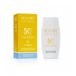Selvert Thermal Sonnenschutzcreme Anti-Age Wasser Fluid mit Hyaluronsäure SPF 50+, mit Vitamin E, hoher Schutzfaktor