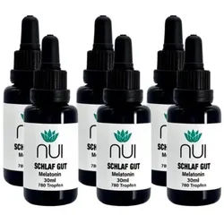 NUI Schlaf Gut mit Melatonin Tropfen zum Einnehmen 6x30 ml