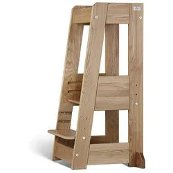 tiSsi Lernturm , Eichefarben , Holz , Eiche , massiv , 40x89x40 cm , Made in Europe , Holzmöbel, Sitzgelegenheiten Holz, Hochstühle und Tischsitze Holz