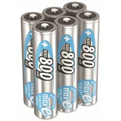 ANSMANN NiMH-Micro-Akku maxE, 800 mAh, 1,2V-, 6 Stück